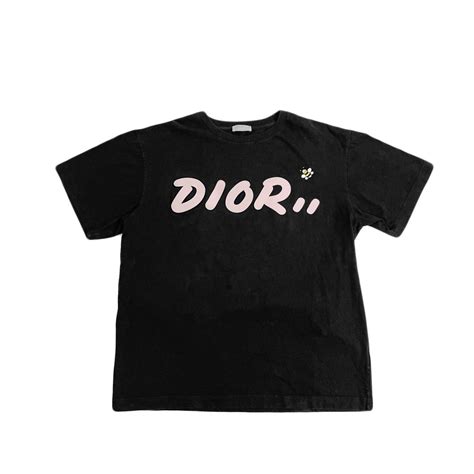 kaws x dior logo t-shirt navy|kaws dior shirts.